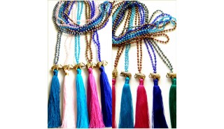 tassels necklaces beads crystal elephant caps bronze 50 pieces free shipping Mix